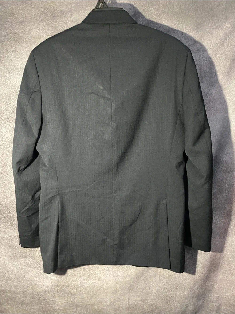 Michael Strahan Collection Men Black Pinstripe Suit Jacket Blazer 40L Wool